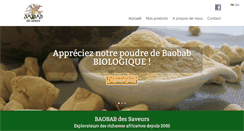 Desktop Screenshot of baobab-des-saveurs.com